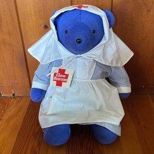 Clara Bearton Barton NABC teddy bear plush nurse retirement graduation gift blue